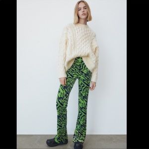 Zara flared velvet pants